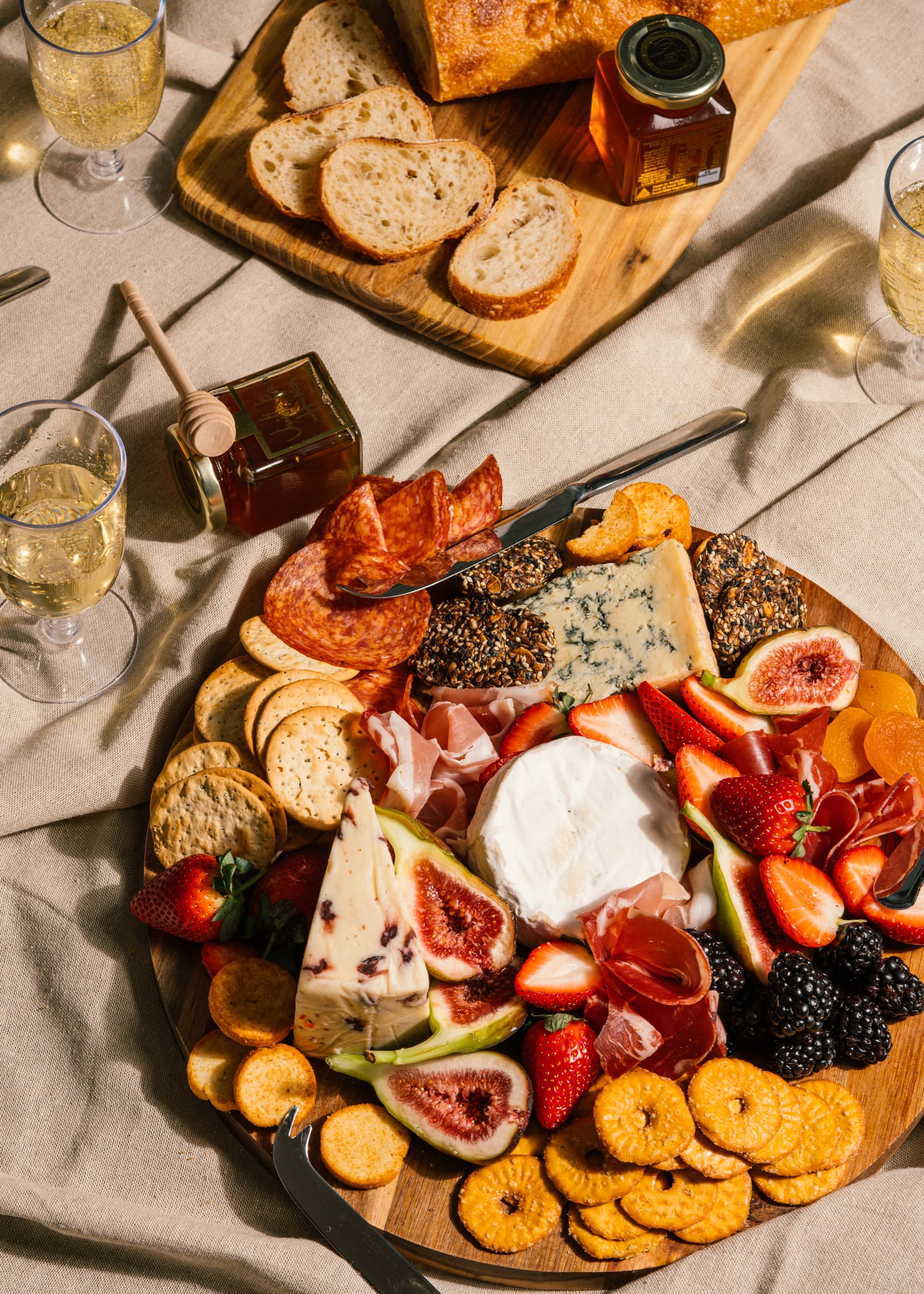 Cheese platter food photography for venue social media content