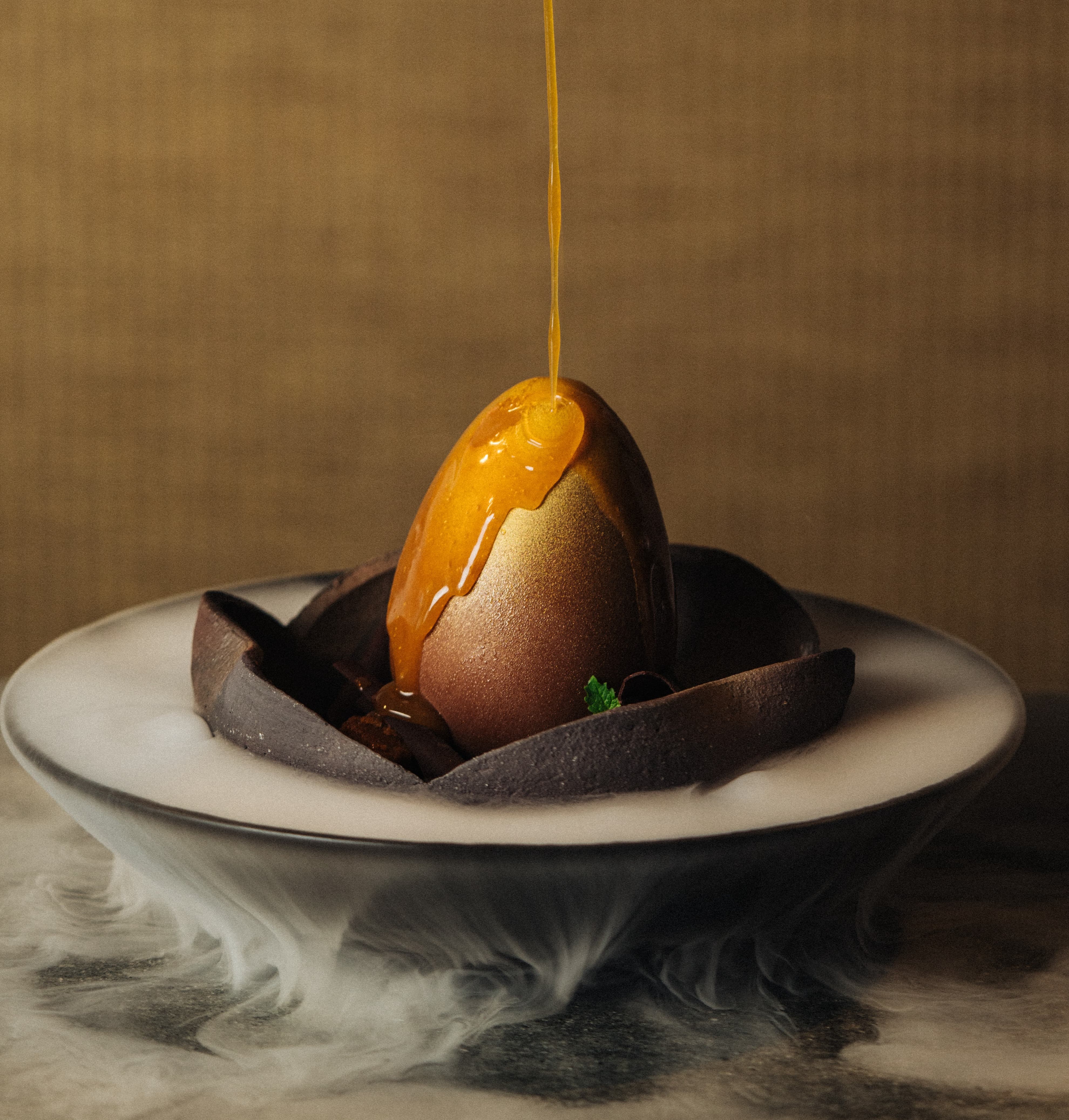 Saké Restaurant dragon egg dessert photography